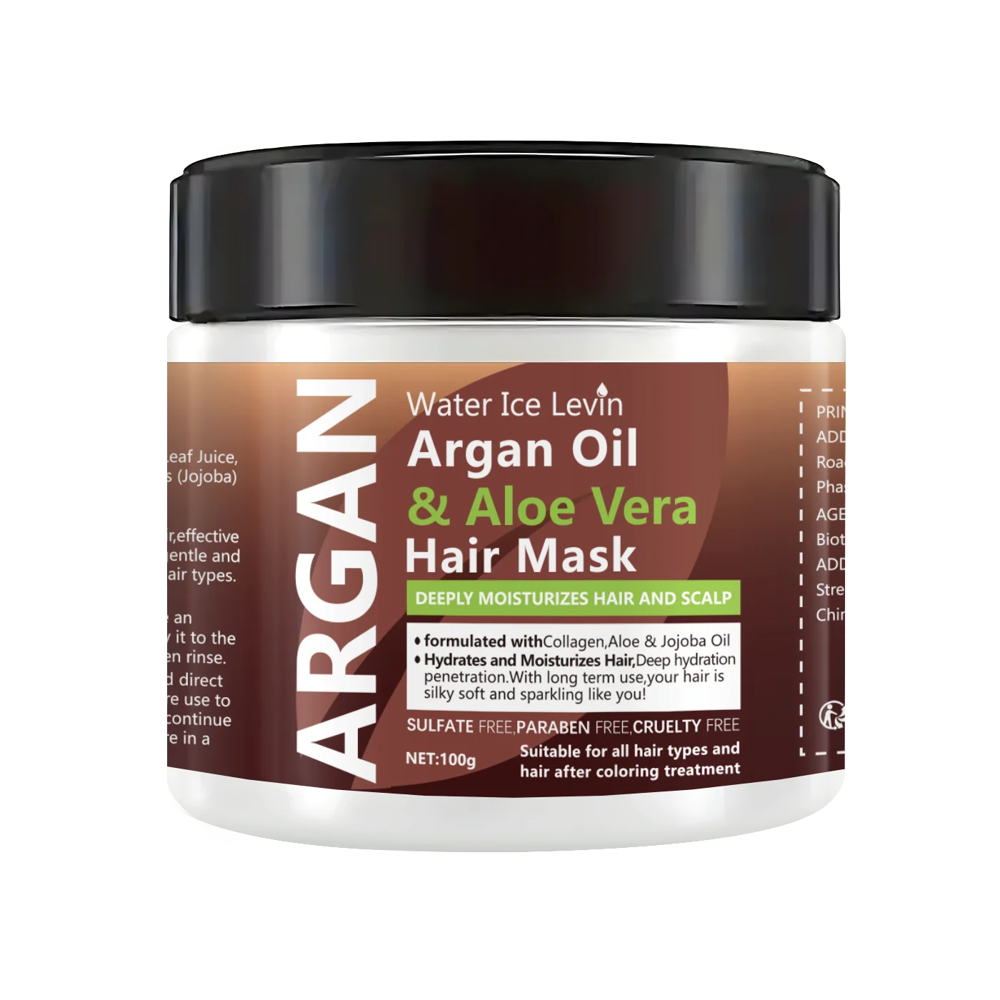 Argan Oil and Aloe Vera Hair Mask Repair Treatment 100g - 9