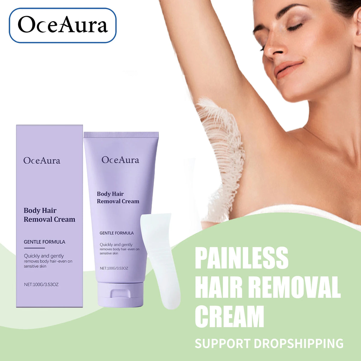 Painless Body Hair Removal Cream for Sensitive Skin