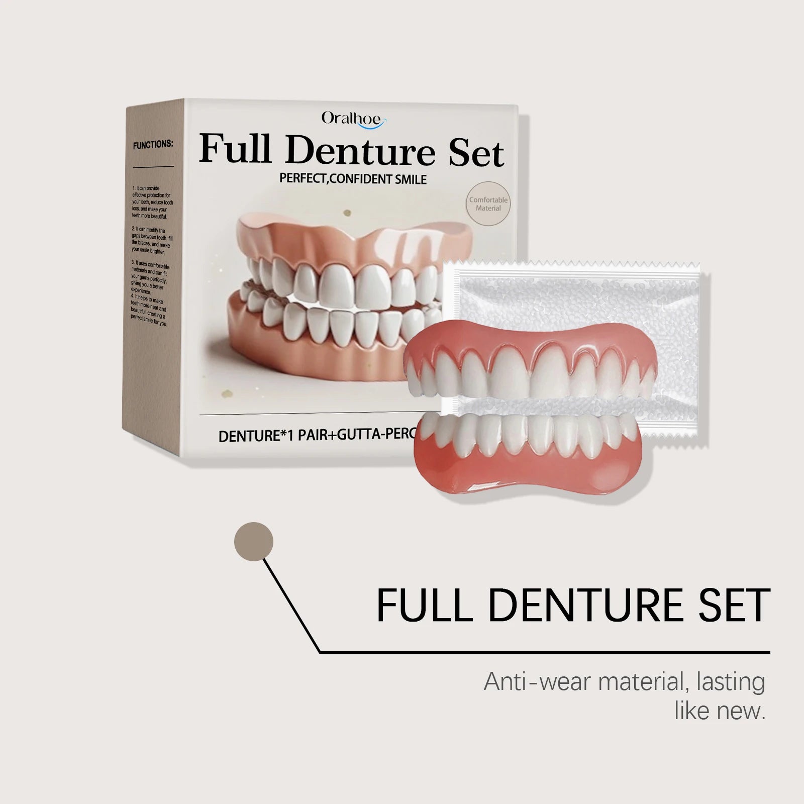 Temporary Silicone Denture Set for Smile Restoration - 15