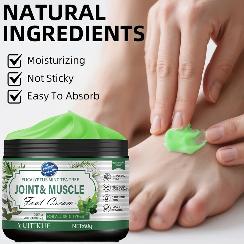 Eucalyptus Mint Tea Tree Foot Cream Moisturizing Muscle Relief 60g
