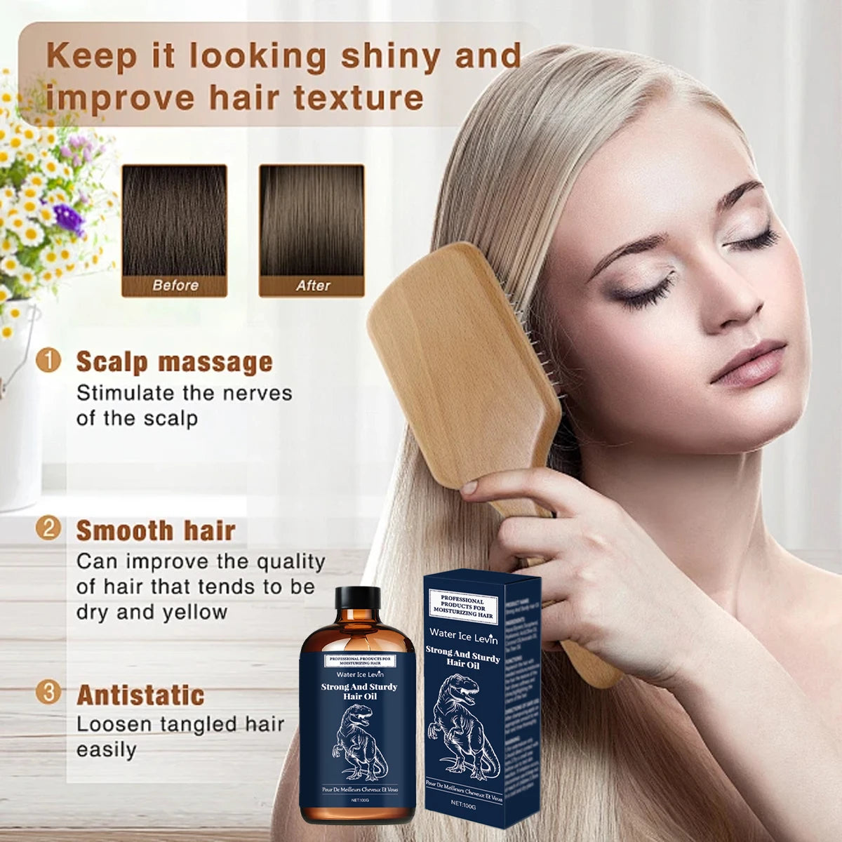 Hyaluronic Acid Hair Oil with Olive and Coconut Oil