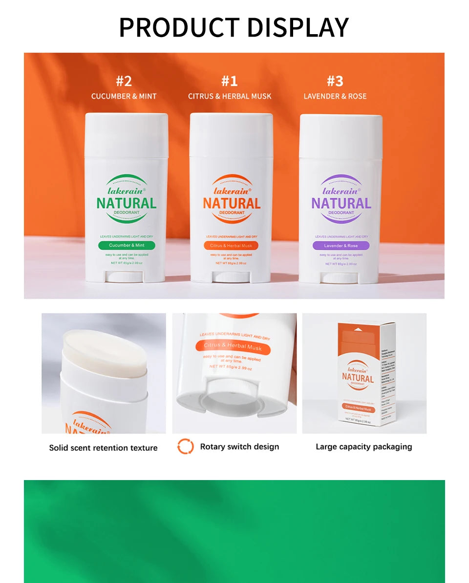 Natural Solid Deodorant Stick for Long-Lasting Freshness - 19