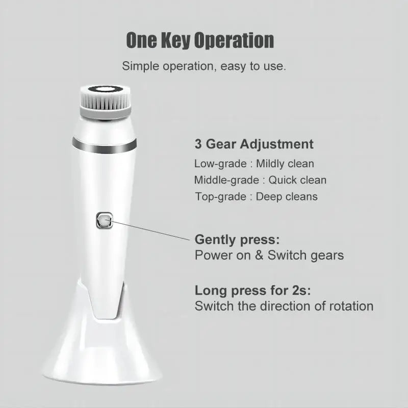 4-in-1 Electric Rotating Facial Cleansing Brush and Massager