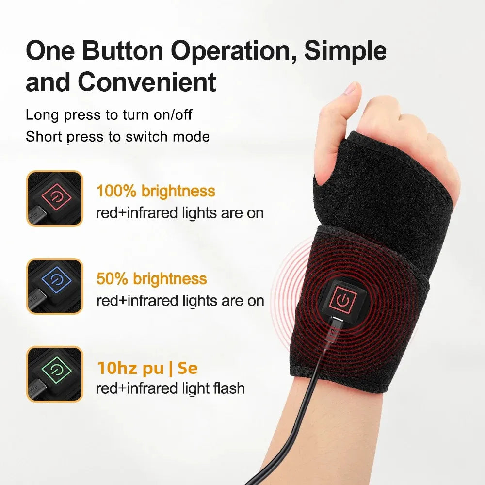 Infrared Red Light Therapy Wrist Brace for Joint Pain Relief - 2