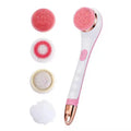 Electric Silicone Bath Brush Long Handle Body Scrubber Massage Tool