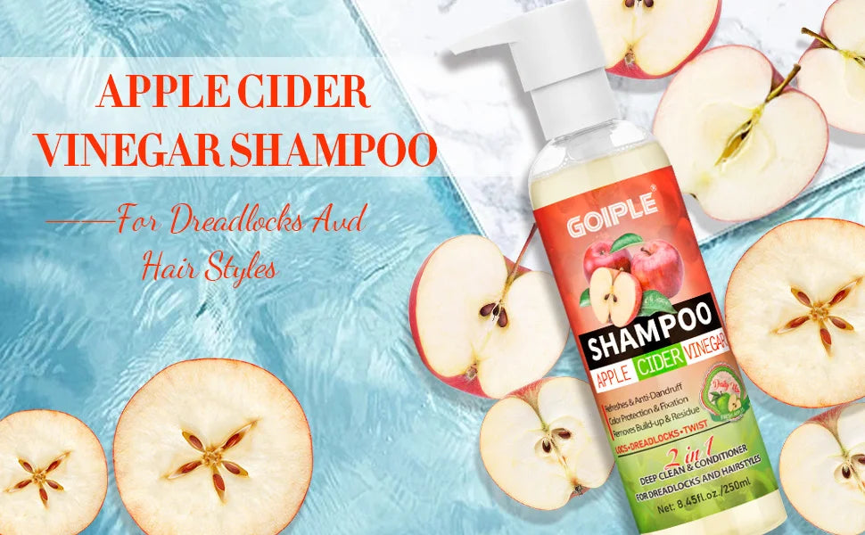 Goiple Apple Cider Vinegar Shampoo and Scalp Detox Treatment Set