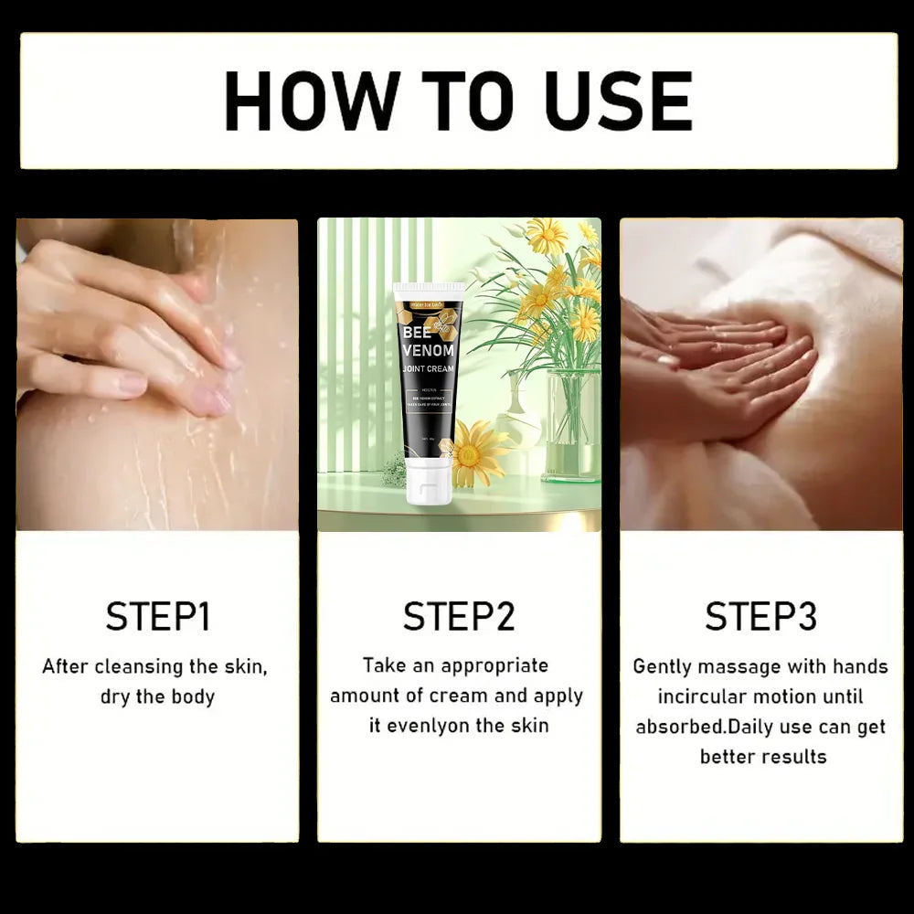 Bee Venom Joint and Muscle Massage Relief Cream