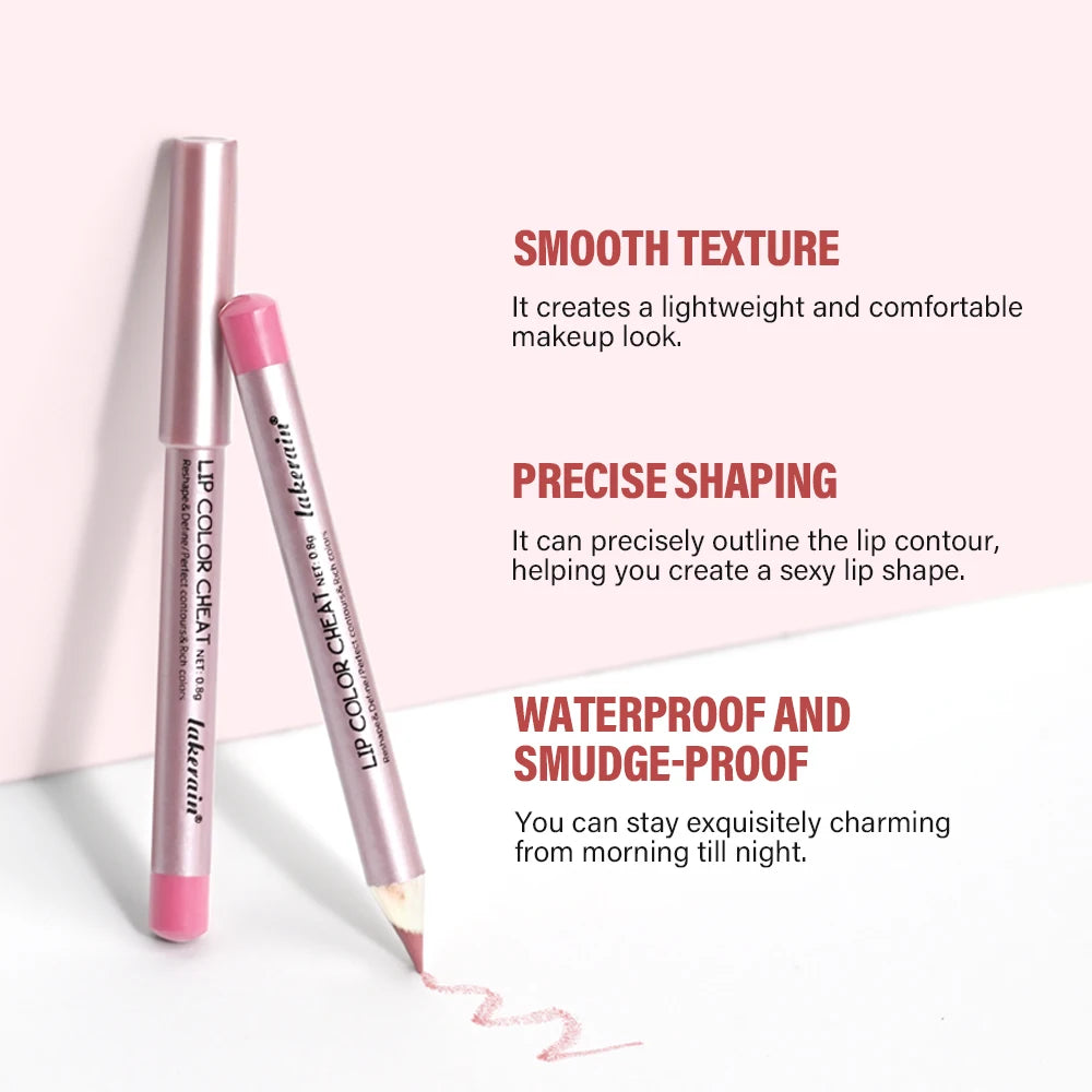 Waterproof Long-Lasting Matte Lip Liner Pencil Set - 4