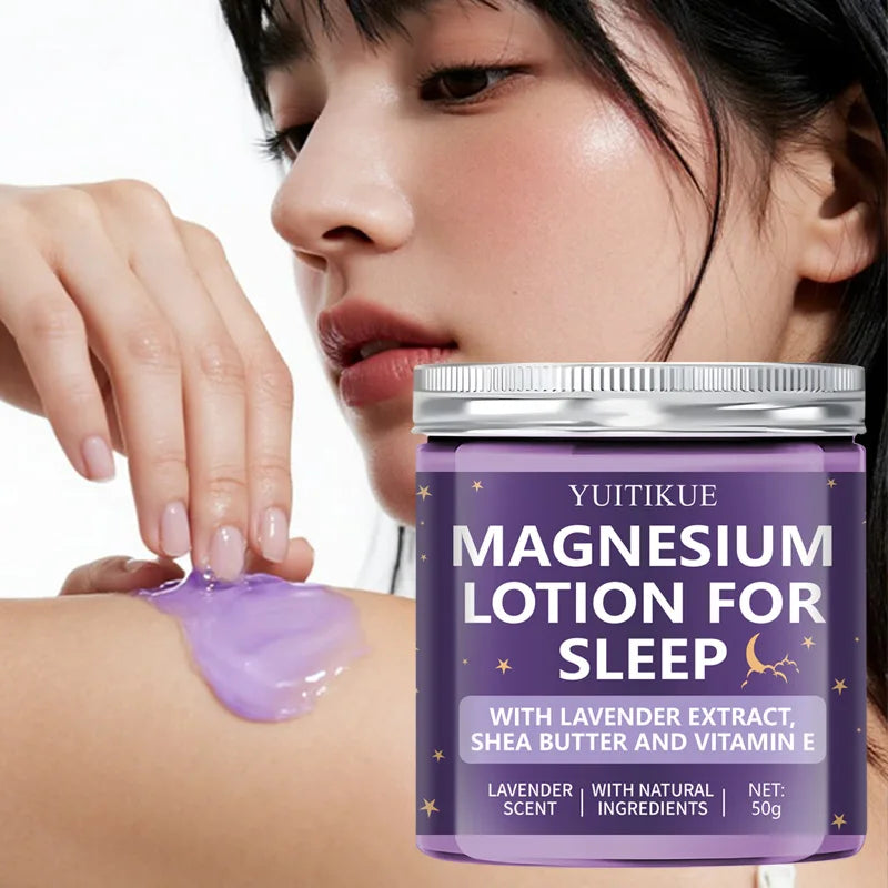 YUITIKUE Magnesium Sleep Lotion Lavender Body Cream for Natural Rest