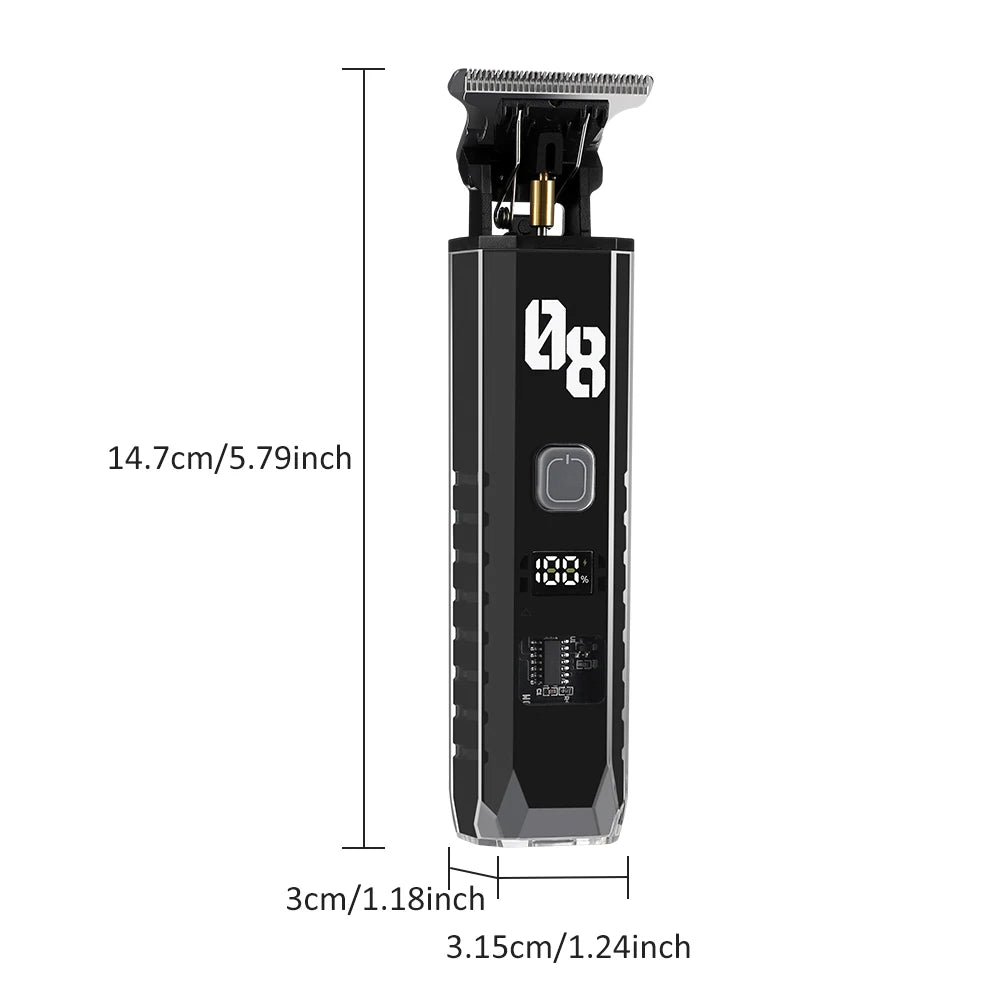 Professional Cordless Hair Trimmer with Digital Display - 10