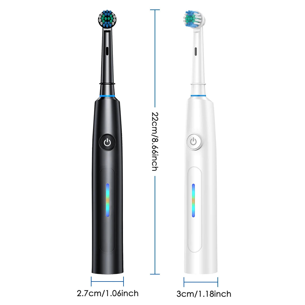 3D Rotating Rechargeable Electric Toothbrush for Adults