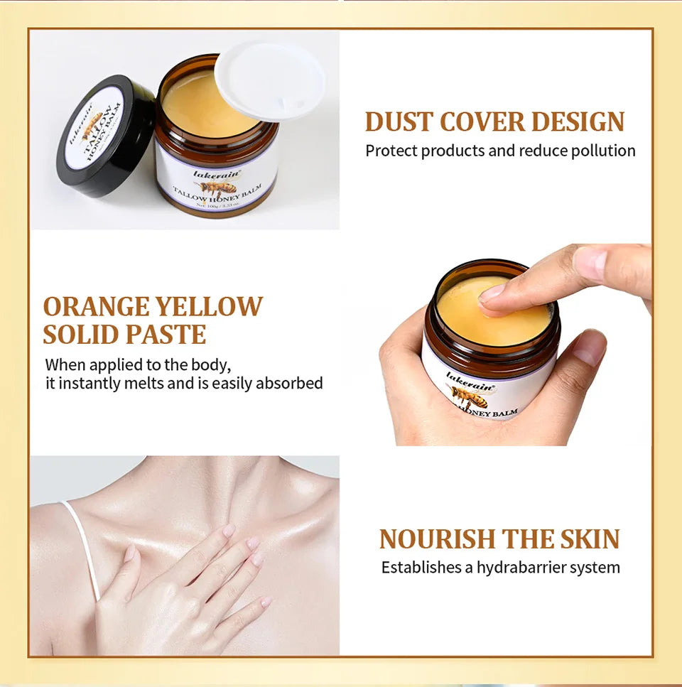 Whipped Beef Tallow and Honey Moisturizing Face and Body Balm