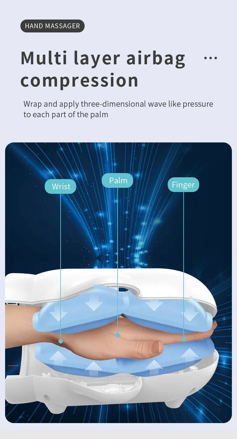 Electric Hand Massager with Heat and Compression - 10