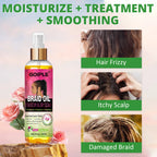 Rose Extract Braid Oil for Itchy Dry Scalp Cornrows Locs and Twists