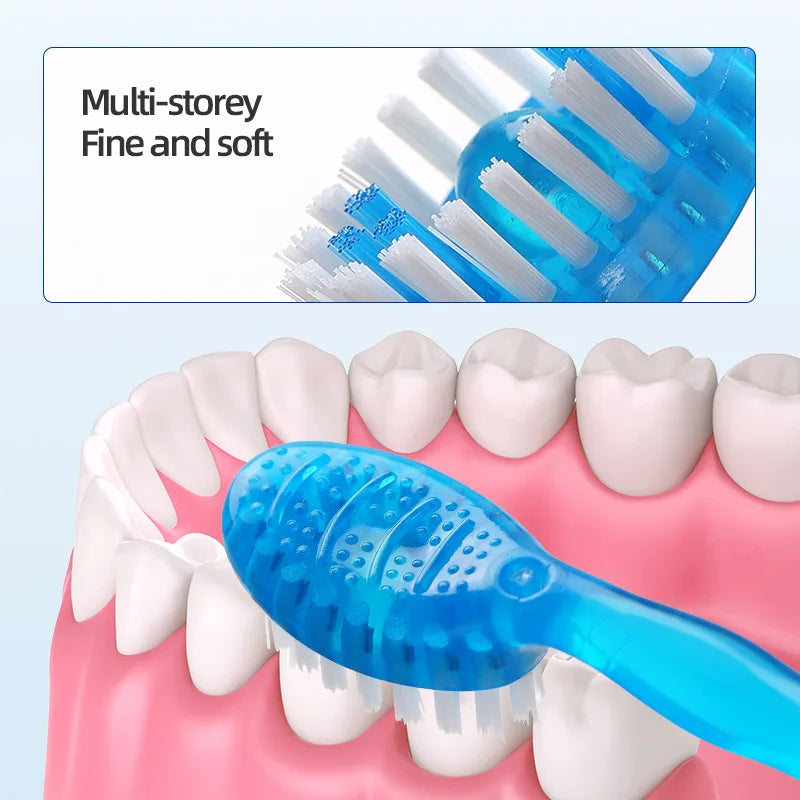 Portable Disposable Toothbrush with Toothpaste Beads Travel Dental Set