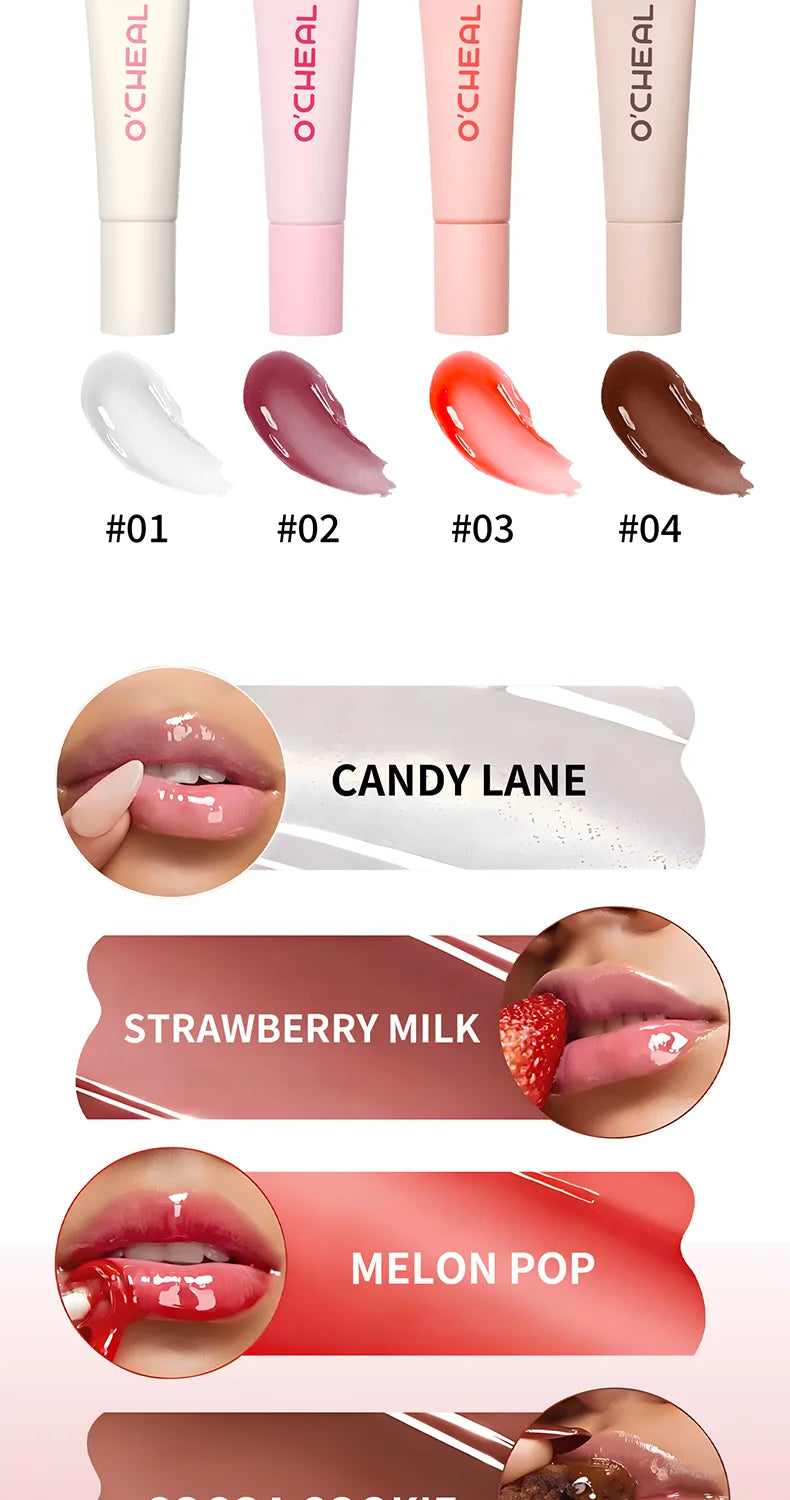 OCheal Crystal Gloss Moisturizing Lip Balm Hydrating Tinted Lip Care