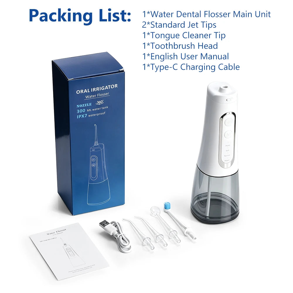 Cordless Water Dental Flosser for Teeth and Braces