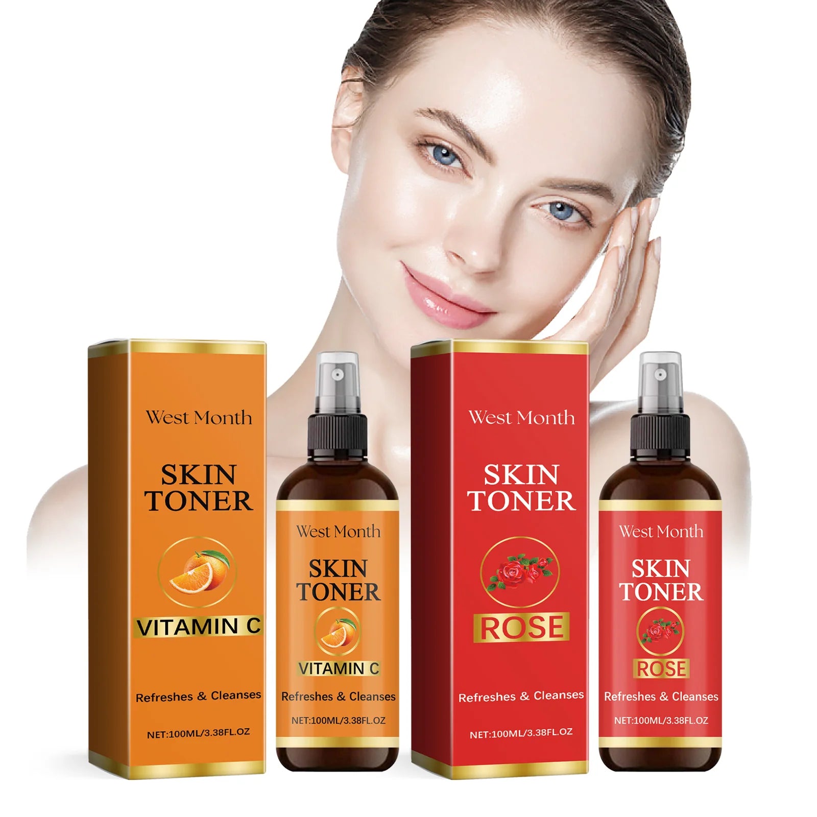 West Month Rose and Vitamin C Facial Toner Spray Hydrating Mist - 2