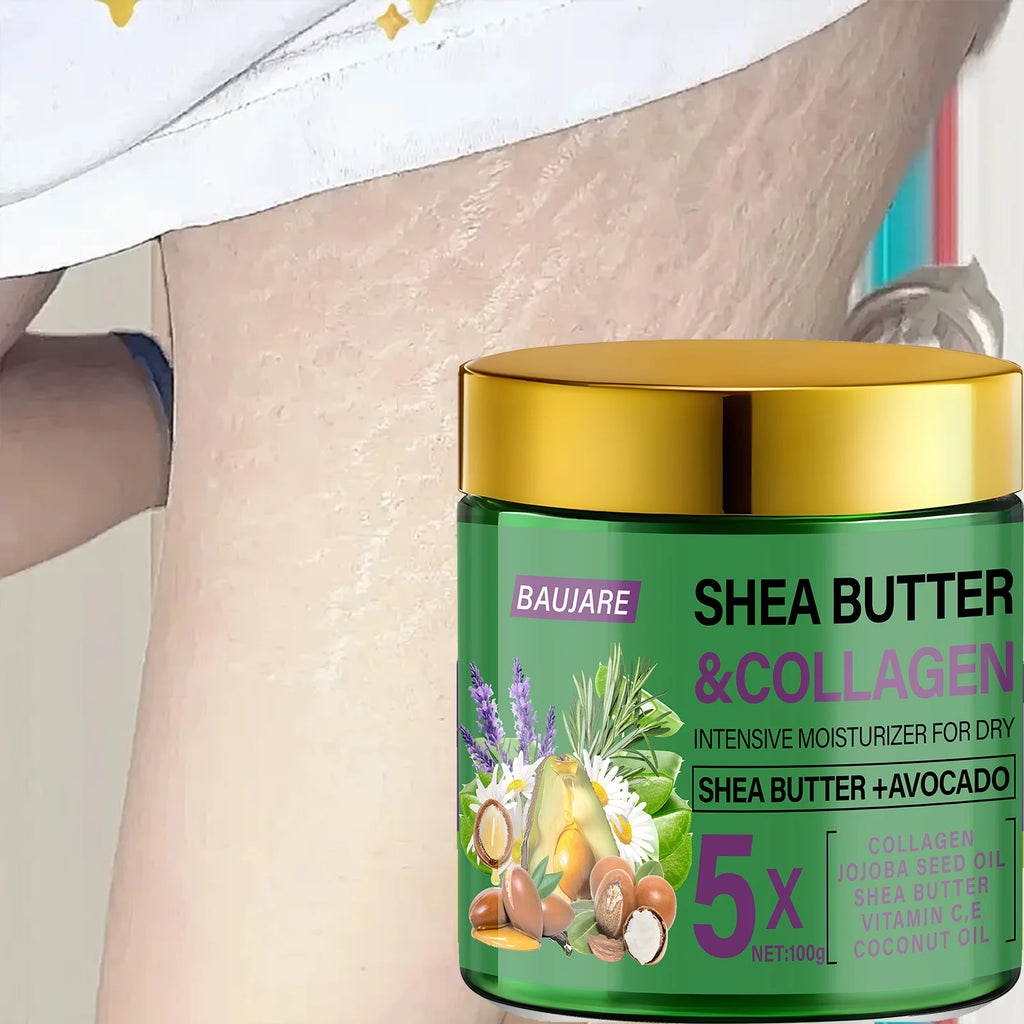 Baujare Shea Butter and Collagen Intensive Moisturizer for Dry Skin