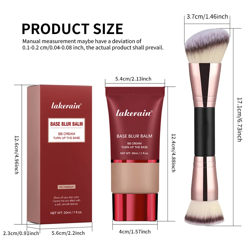 Matte Liquid Foundation and Dual-Brush Set - 6