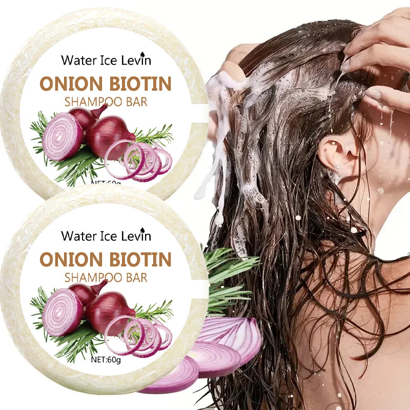 Onion and Biotin Shampoo Bar 60g for All Hair Types - 6