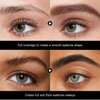 Waterproof Triangular Eyebrow Pencil with Grooming Brush