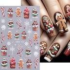 Festive Christmas Cartoon Nail Art Decals