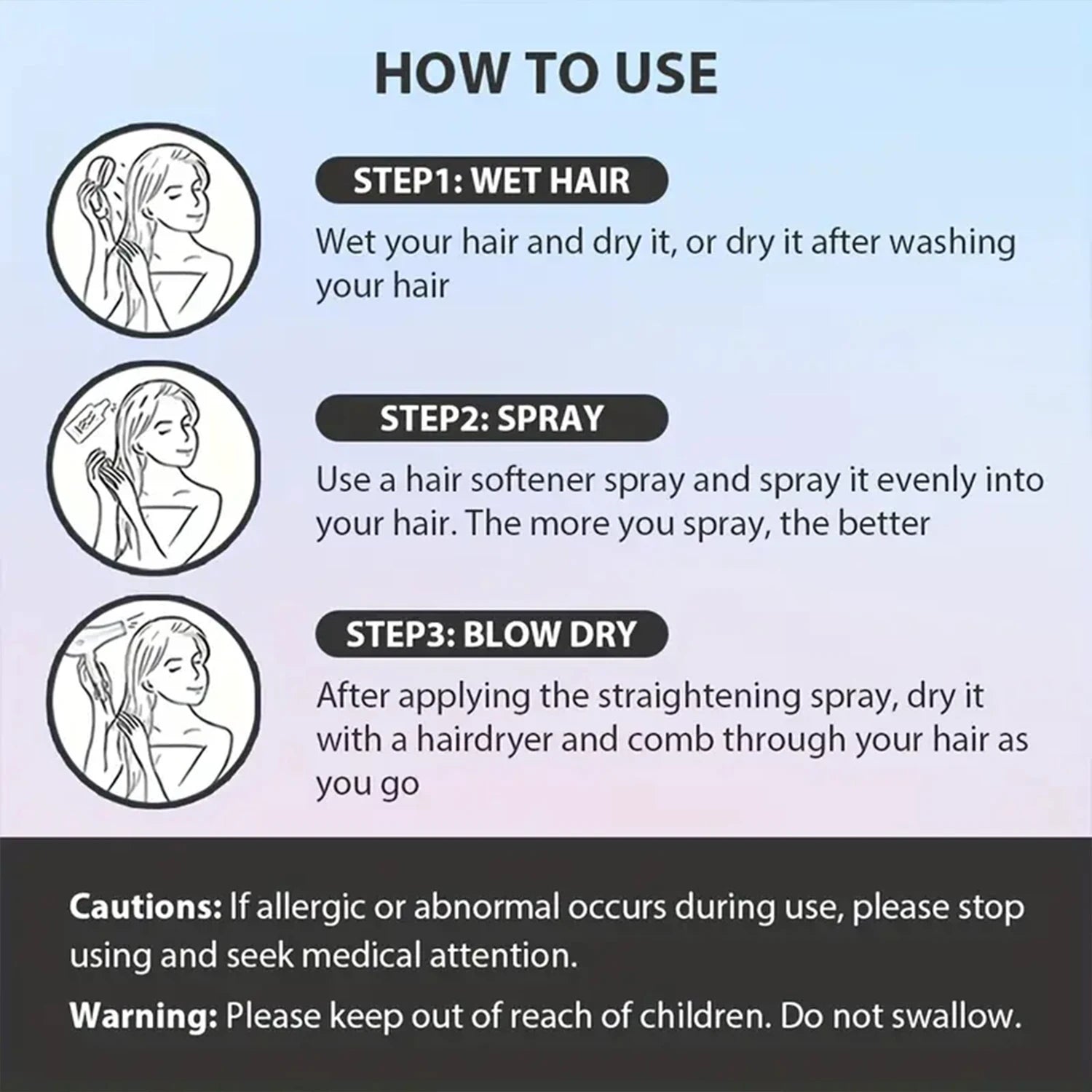 100ml Leave-in Hair Care Spray for Styling and Frizz Control - 6