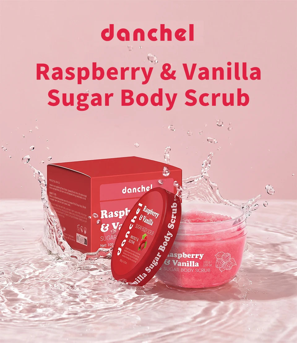 Raspberry and Vanilla Sugar Body Scrub for Smooth Skin - 7