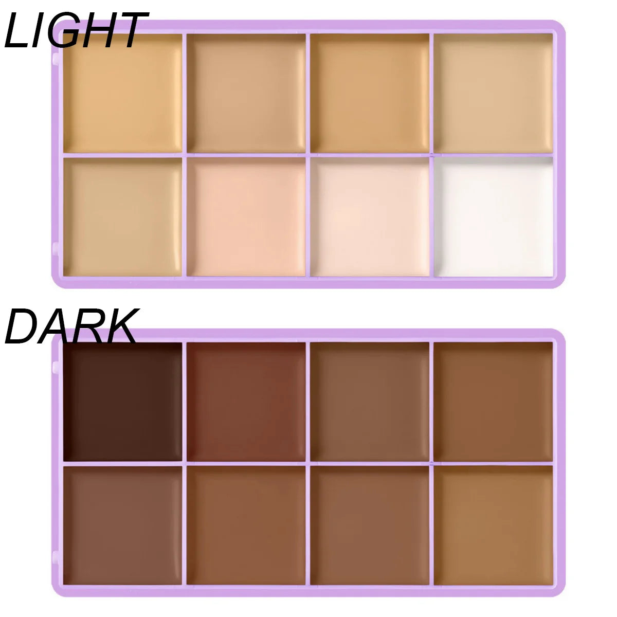 8-Shade Waterproof Cream Concealer Palette for Full Coverage