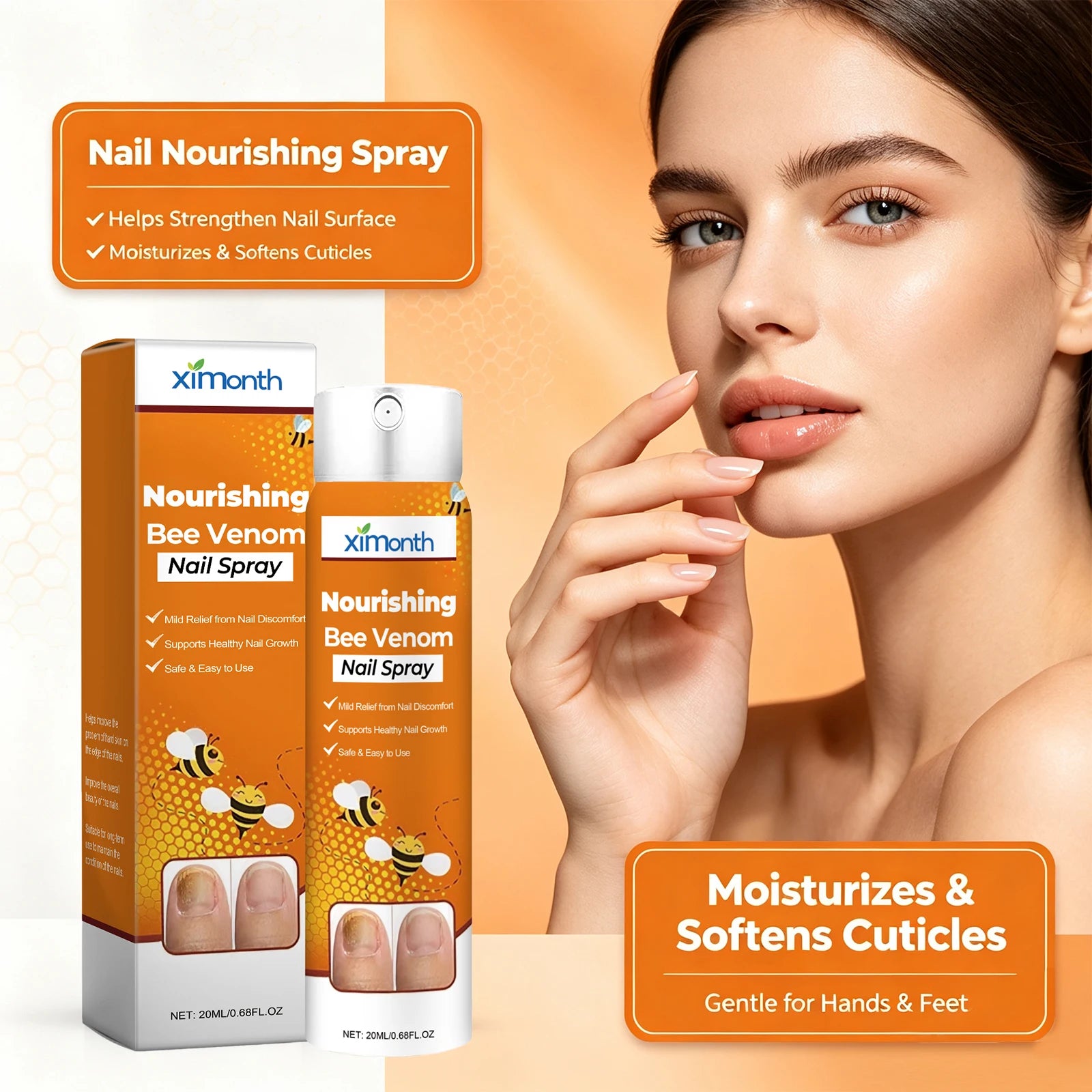 Bee Venom Nourishing Nail Spray for Brittle and Discolored Nails - 6