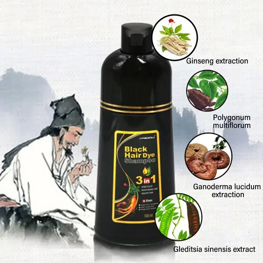 3 In 1 Herbal Hair Dye Shampoo 500ml