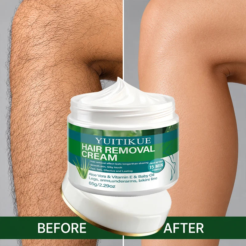 YUITIKUE Aloe Vera Hair Removal Cream Painless Smooth Skin Formula