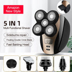 5 in 1 Electric Rotary Shaver Waterproof Beard Trimmer and Grooming Kit