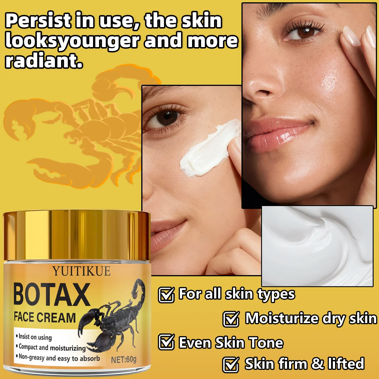 Botax Anti Wrinkle Face Cream Collagen Moisturizing Treatment 60g - 6
