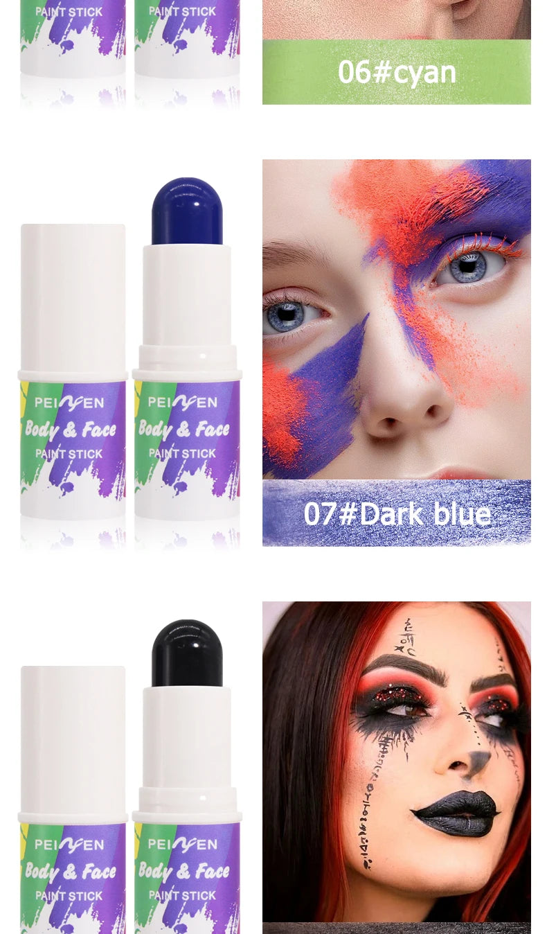 Peiwen Face and Body Paint Stick Waterproof Makeup for Parties - 15