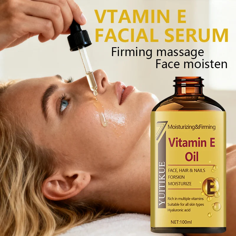 YUITIKUE Vitamin E Oil Facial Hair and Nails Moisturizing Serum 100ml - 4