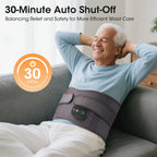 Cordless Heated Waist Massager for Back Pain Relief