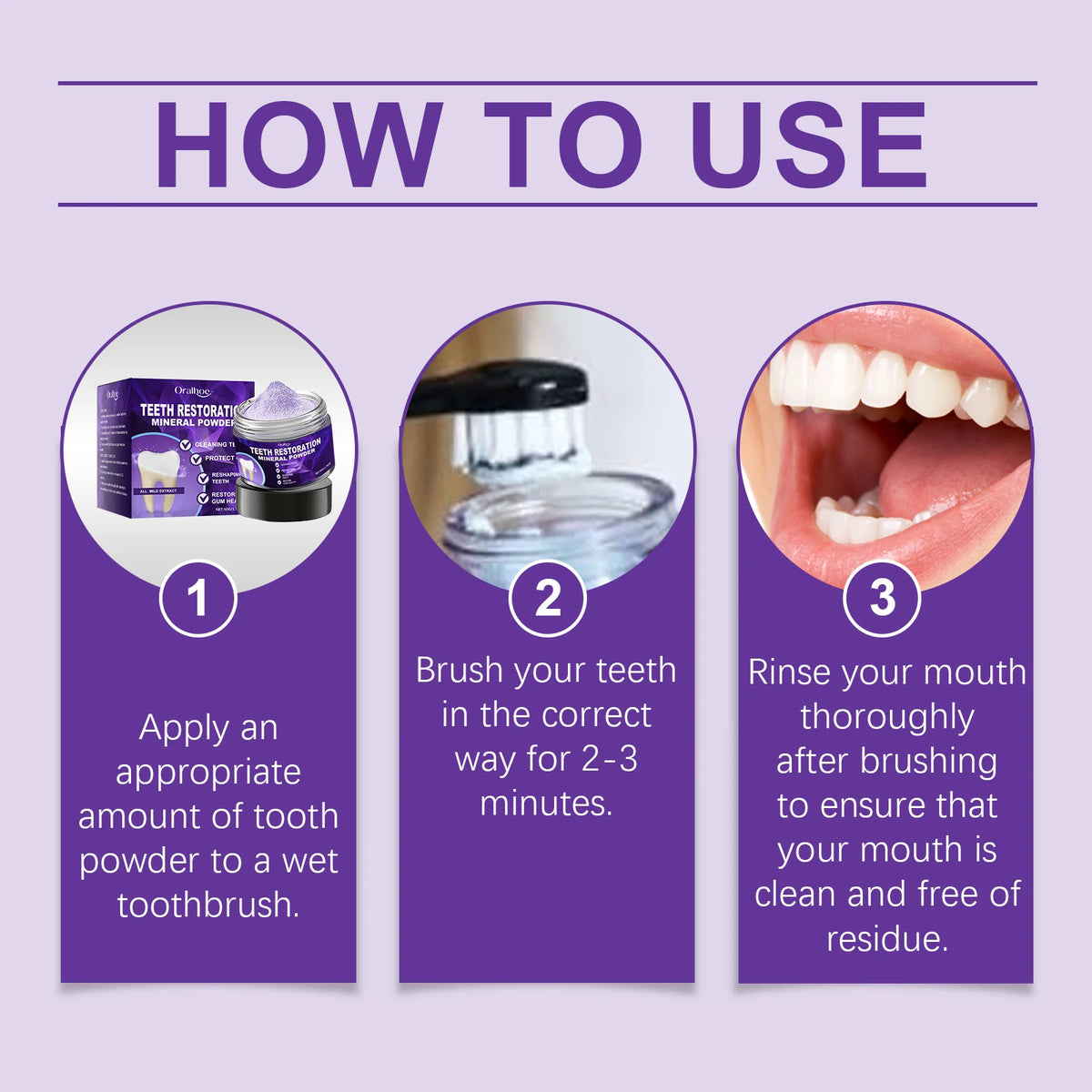 Teeth Whitening and Plaque Removal Cleaning Powder