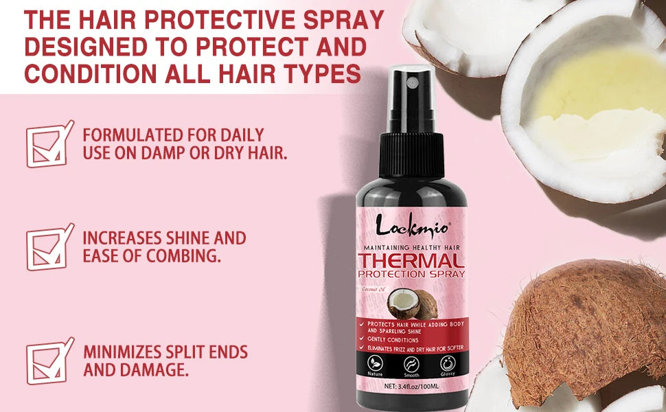 Rosemary Mint Hair Thermal Protection Spray and Nourishing Oil Set - 9