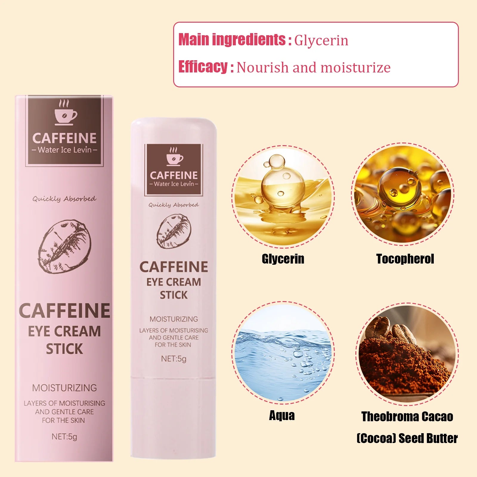Caffeine Eye Cream Stick for Dark Circles and Puffiness - 2
