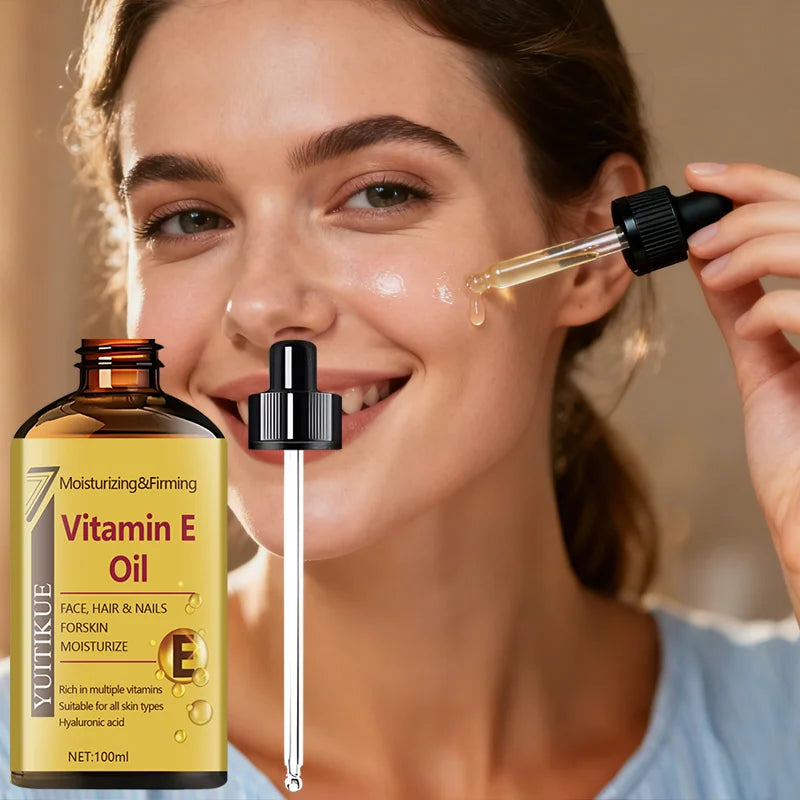 YUITIKUE Vitamin E Oil Facial Hair and Nails Moisturizing Serum 100ml - 2
