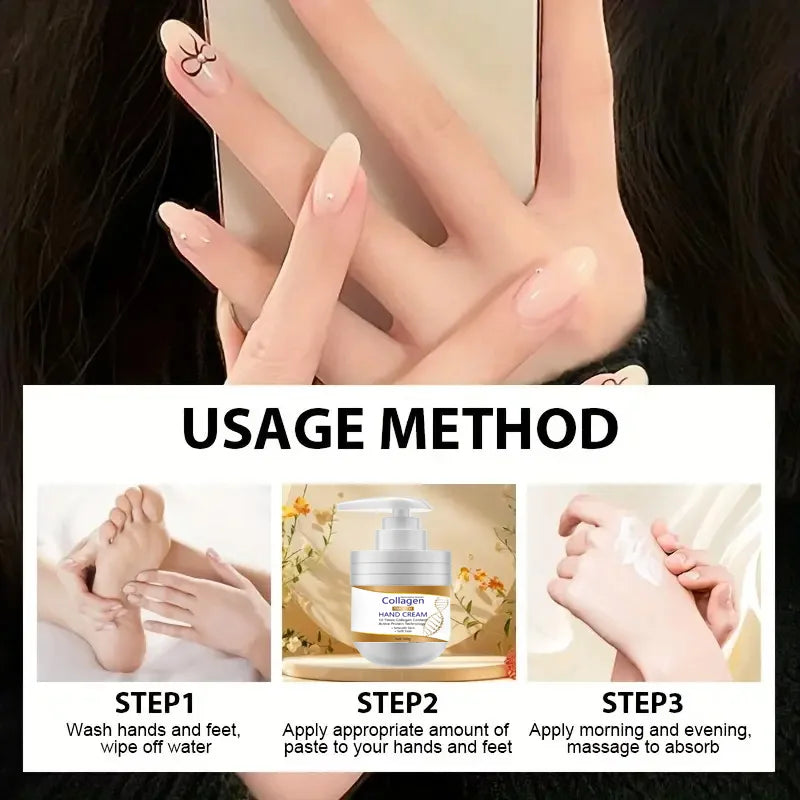 Collagen Hand and Foot Cream Moisturizing Skin Repair Lotion - 3