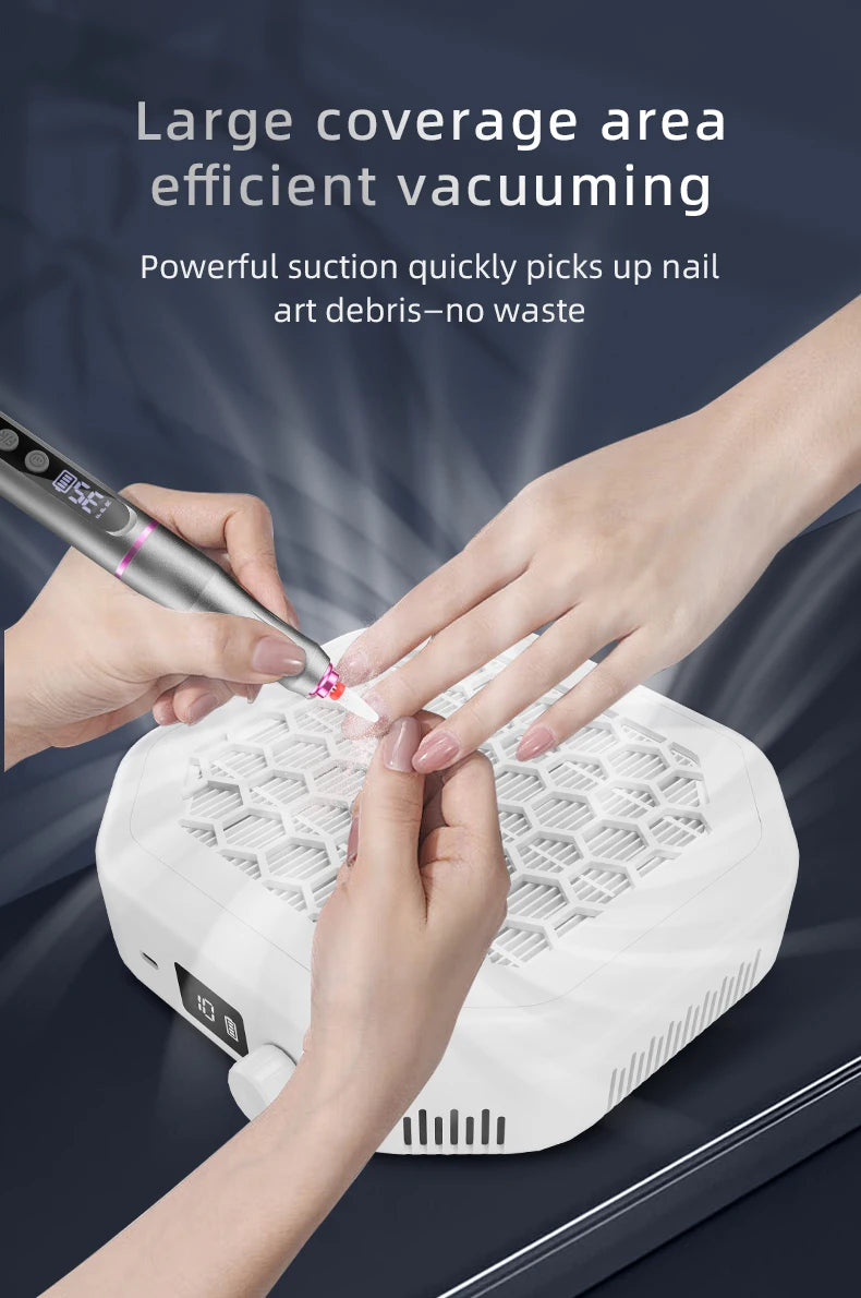 Rechargeable Cordless Nail Dust Collector for Manicures