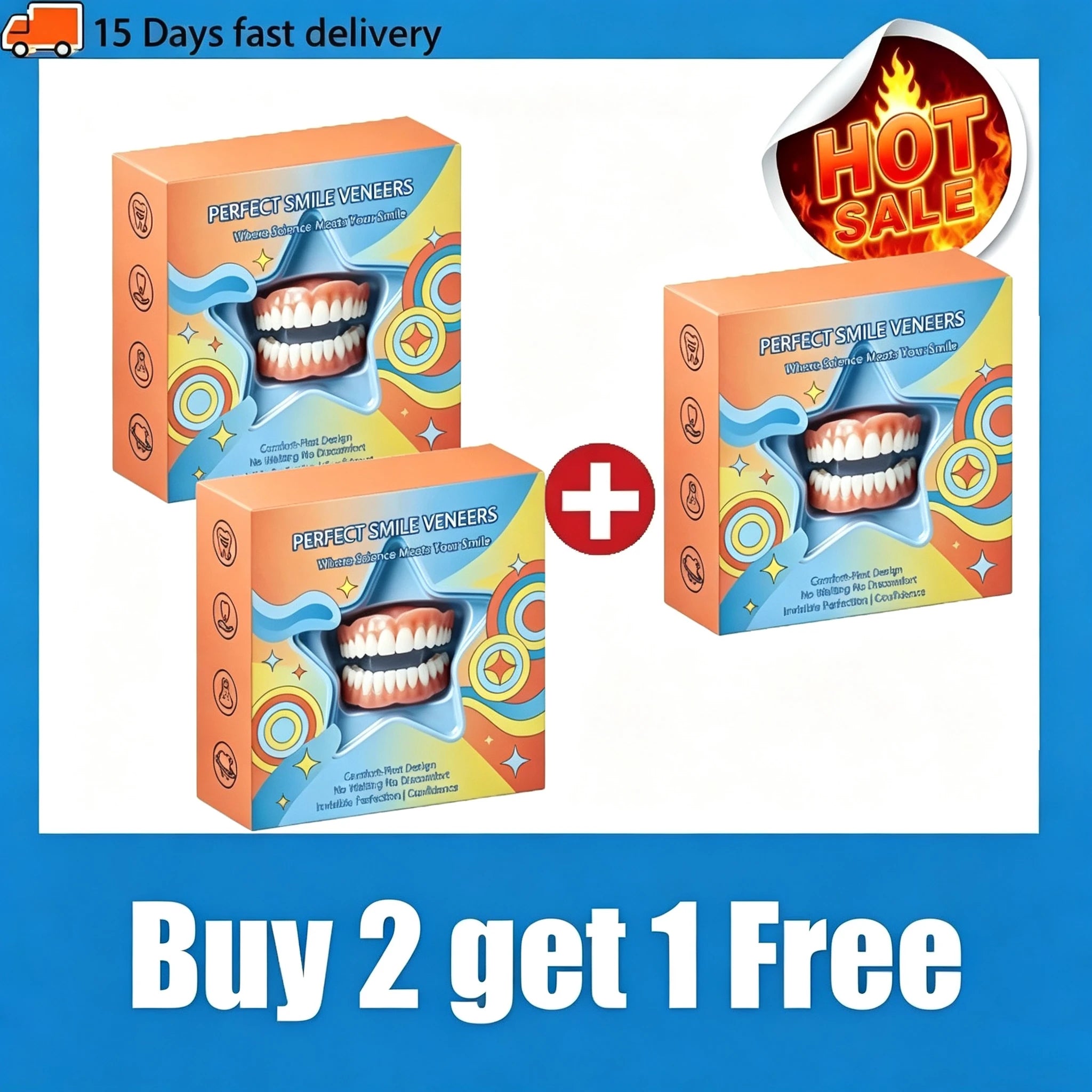 Cosmetic Teeth Veneers Kit for Natural Smile - 14