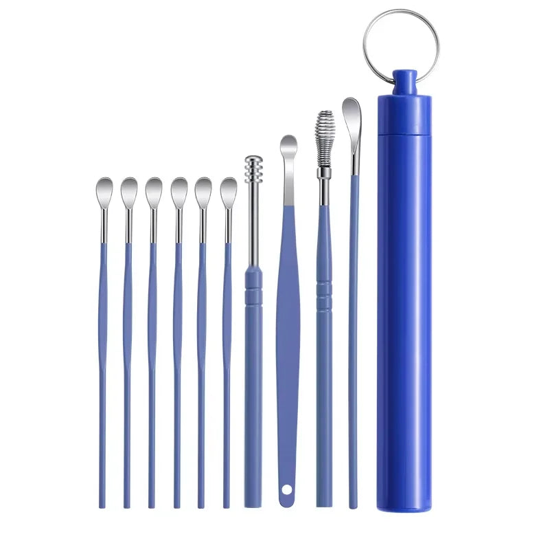 Stainless Steel Ear Wax Removal Tool Kit with Travel Case