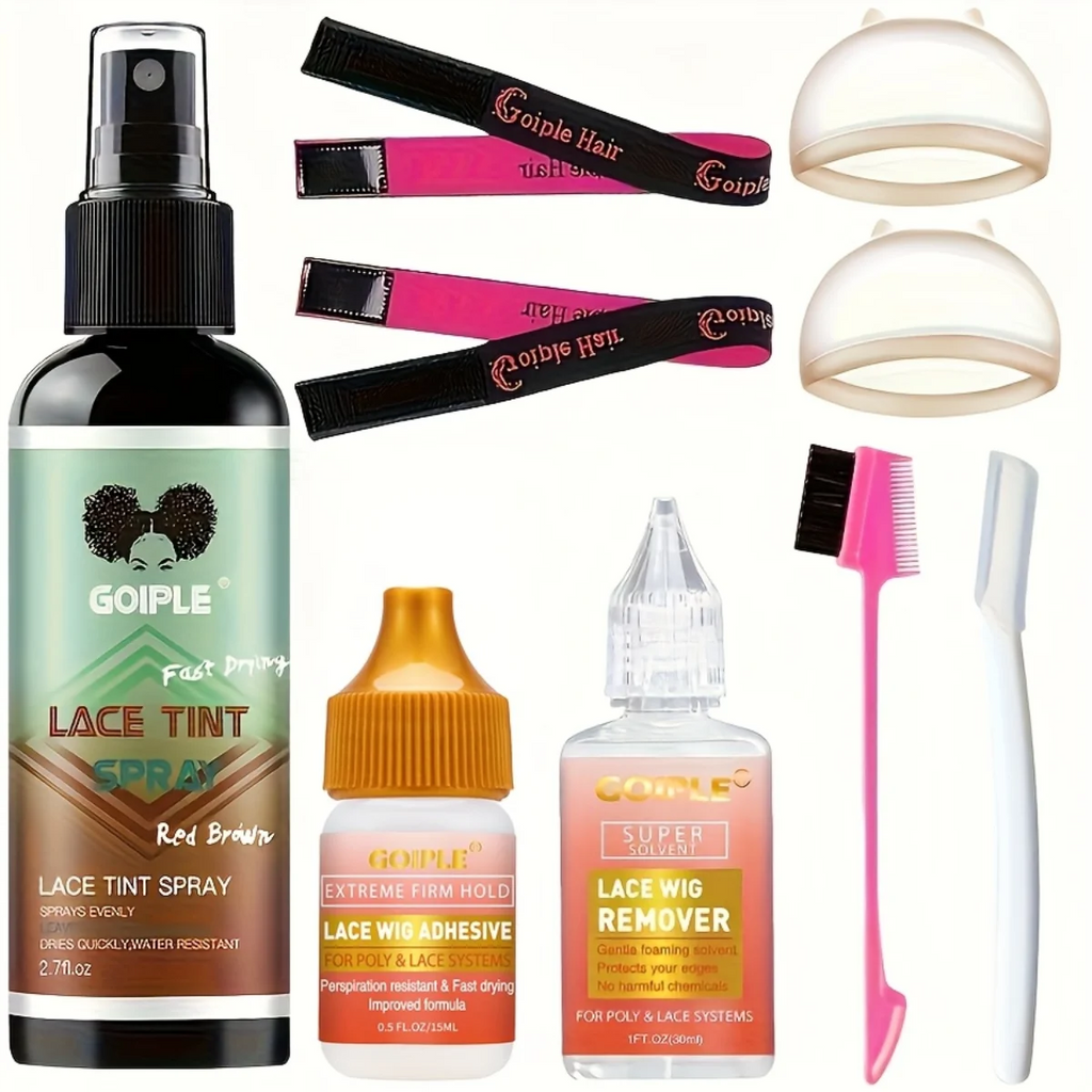 Goiple Lace Wig Installation Kit Adhesive Remover and Styling Tools