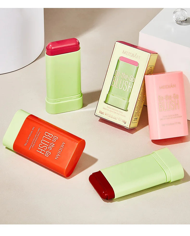 Meidian On The Go Waterproof Blusher Stick Cream Face Makeup