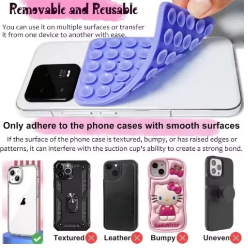 Silicone Suction Cup Phone Mount for Hands-Free Selfies & Videos