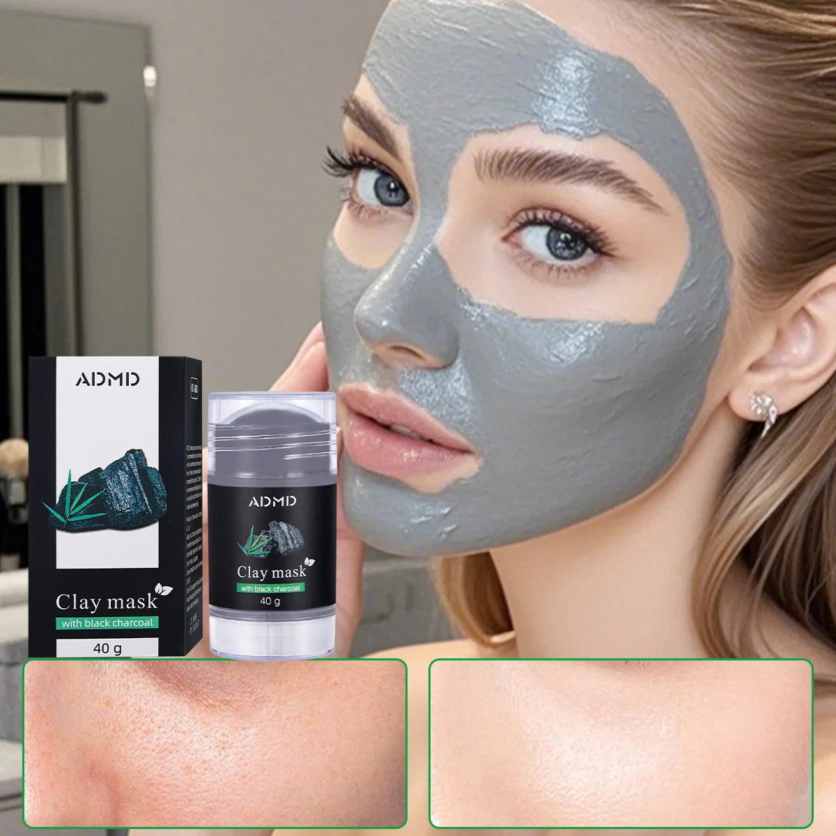 ADMID Bamboo Charcoal Mud Mask Stick Deep Cleansing Facial Treatment